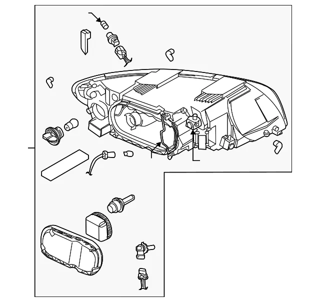 Headlamp Assembly - Passenger Side (RH) - Volvo (31335244)