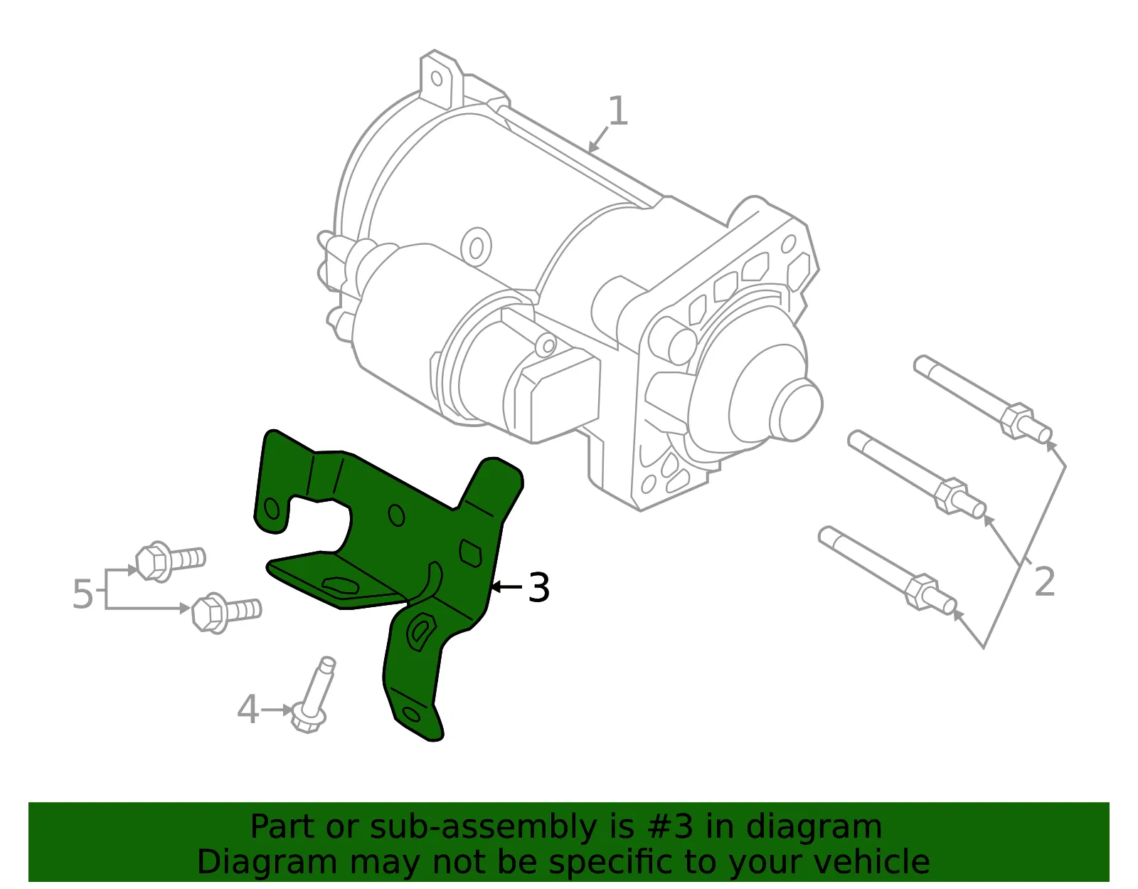 Starter Bracket - Volvo (31339654) - view 2