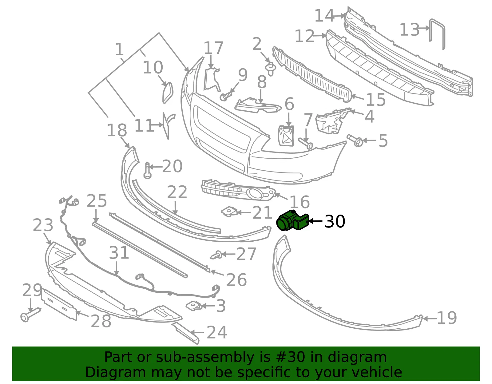 Sensor - Volvo (31341638) - view 3