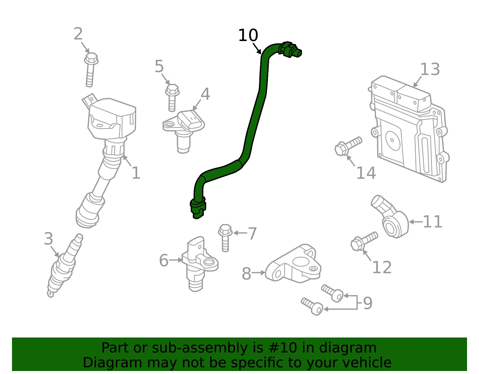 Engine Crankshaft Position Sensor Connector - Volvo (31342677) - view 2