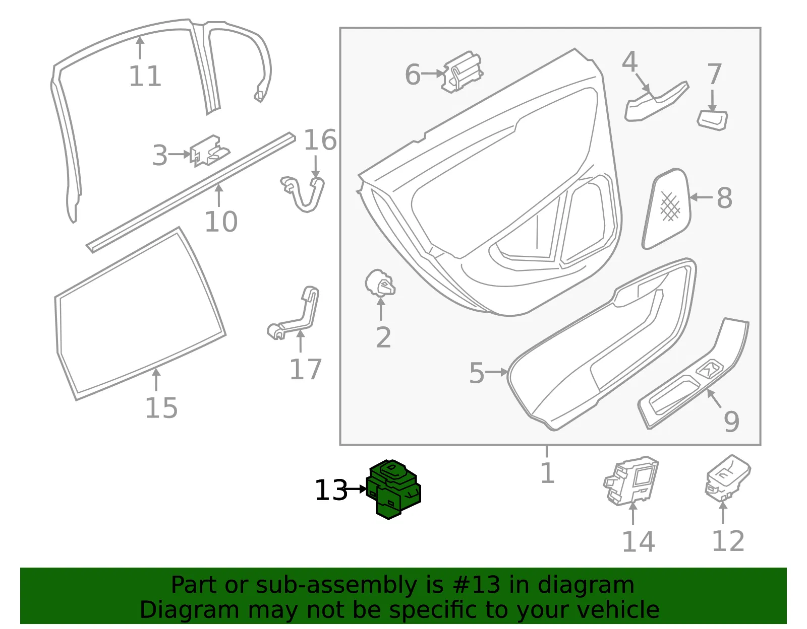 Lock Switch - Volvo (31343107) - view 2