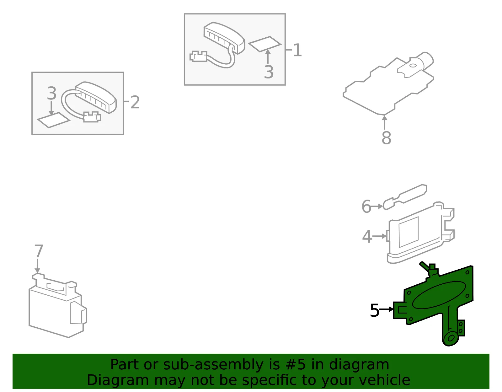 Mobile Phone Control Module Bracket - Volvo (31350458) - view 2