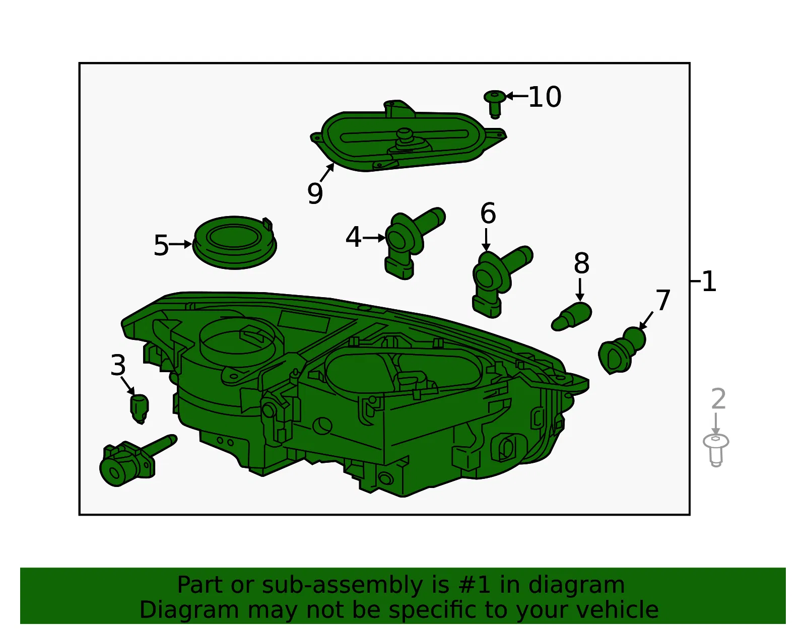 Headlamp Assembly - Volvo (31353140) - view 2