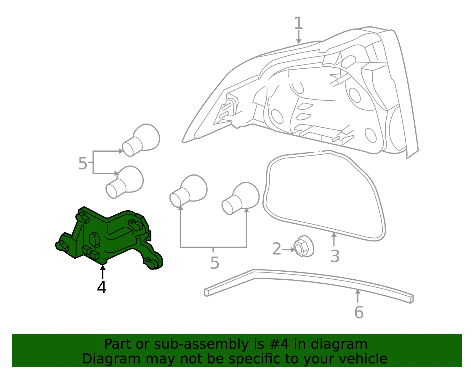 Tail Light Socket - Volvo (31353602) - view 2