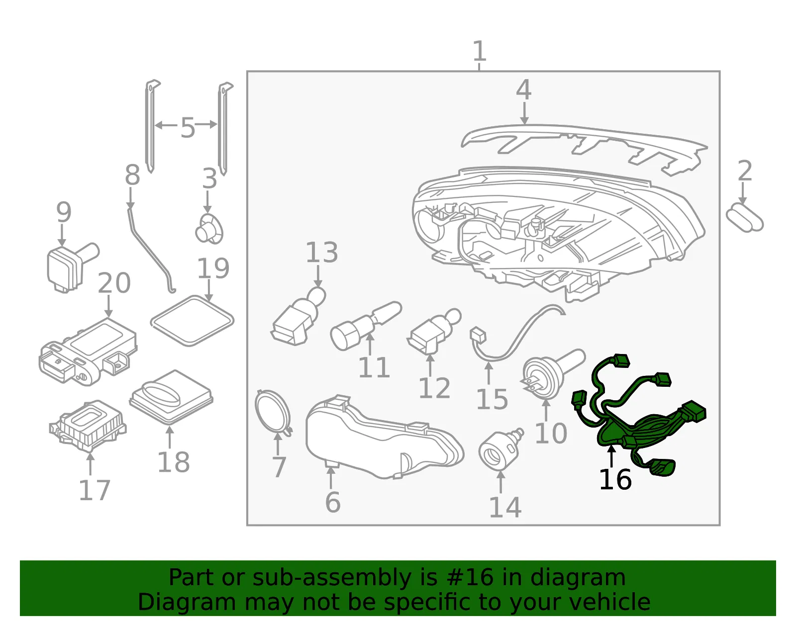 Socket & Wire - Driver's Side (LH) - Volvo (31353636) - view 3