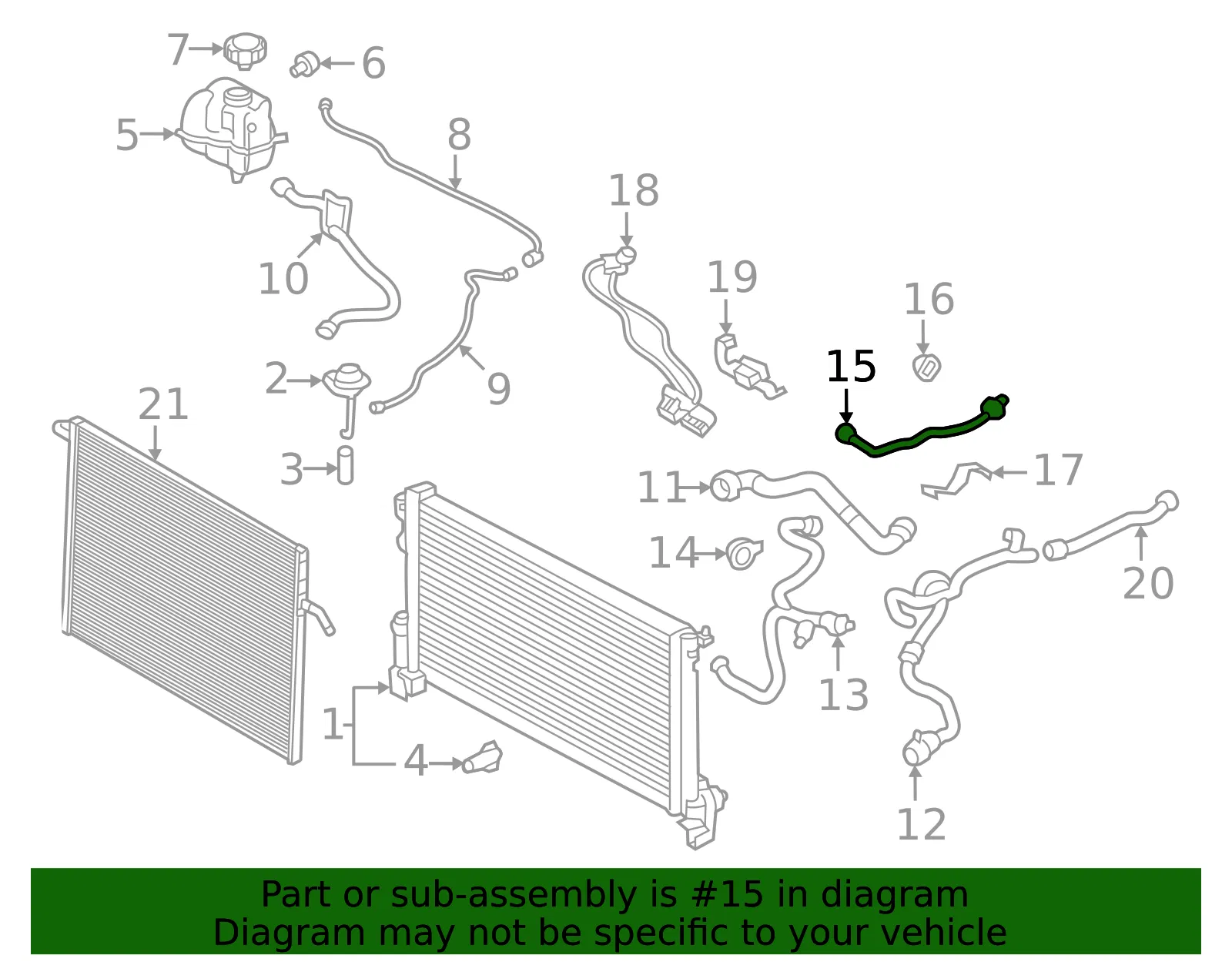 Connector Hose - Volvo (31368540) - view 2