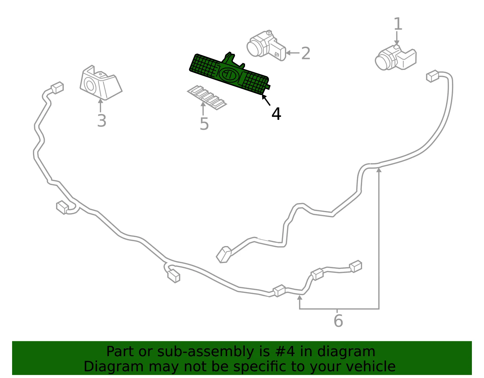 Park Sensor Retainer Bracket - Volvo (31371079) - view 2