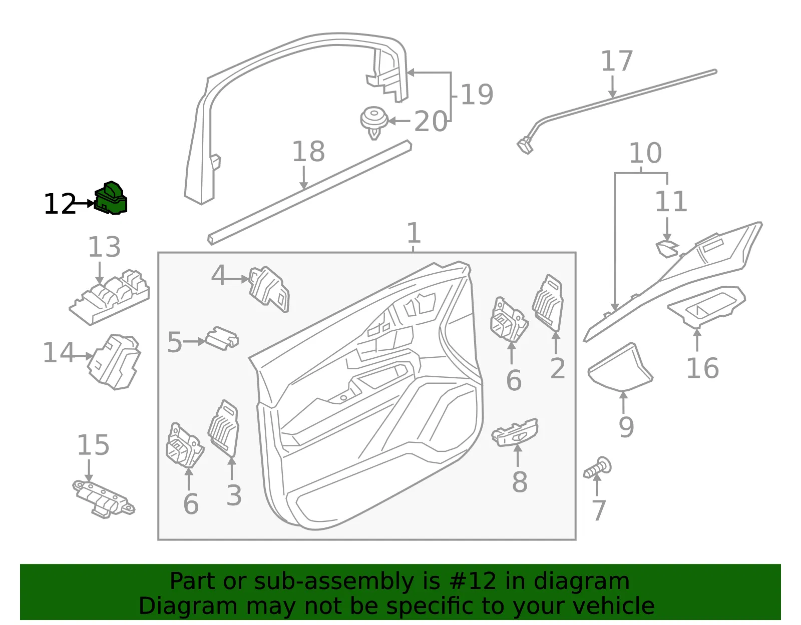 Window Switch - Volvo (31376458) - view 2