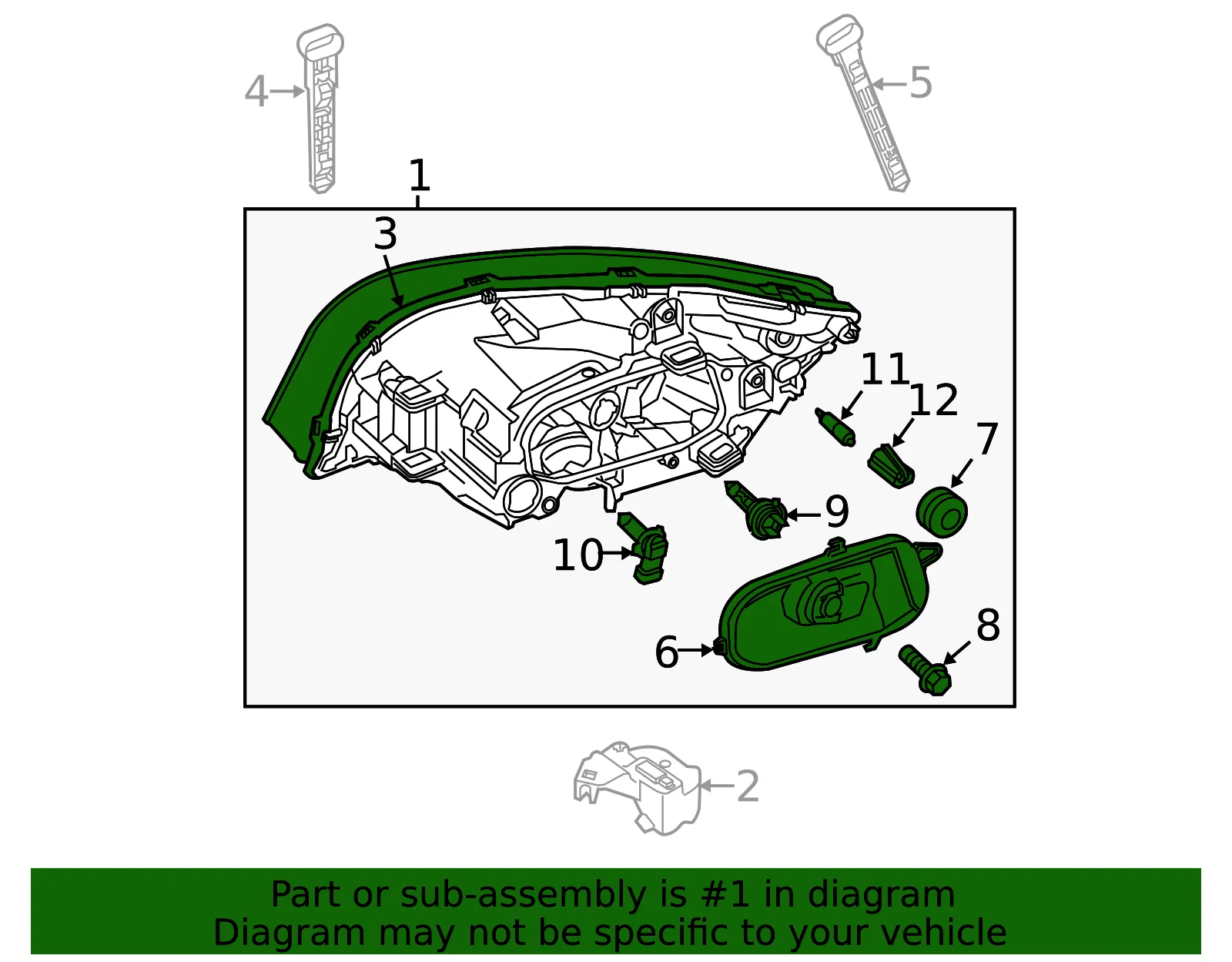 Headlamp Assembly - Volvo (31383071) - view 3