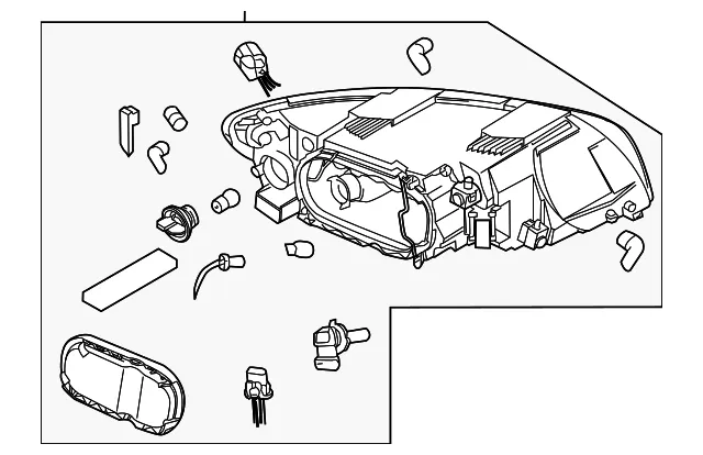Composite Headlamp - Passenger Side (RH) - Volvo (31383192) - view 2