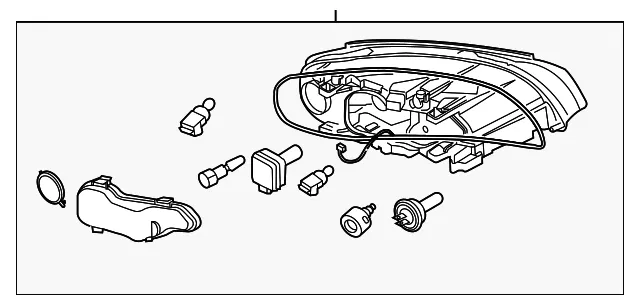 Headlamp Assembly - Passenger Side (RH) - Volvo (31386653)