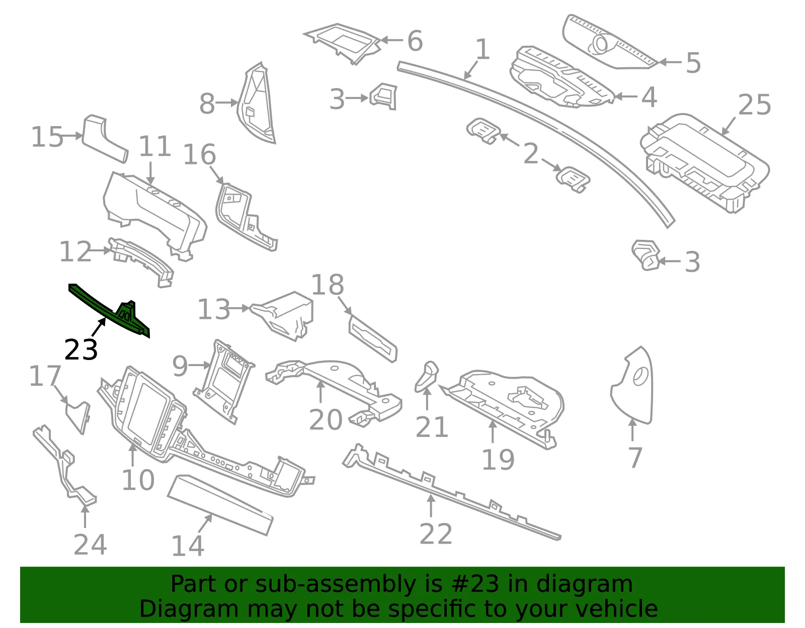 Inst Panel Lamp - Volvo (31389468) - view 2