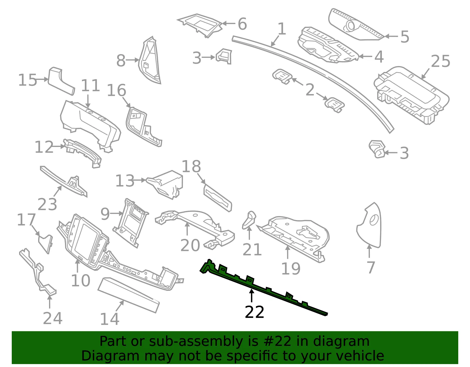 Inst Panel Lamp - Volvo (31389470) - view 2