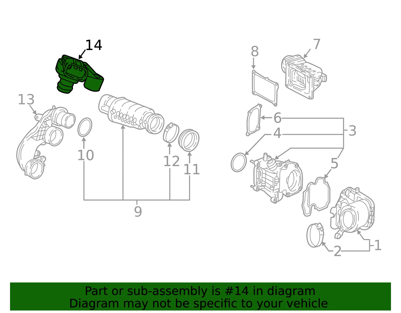 Supercharger Boost Sensor - Volvo (31392382) - view 3