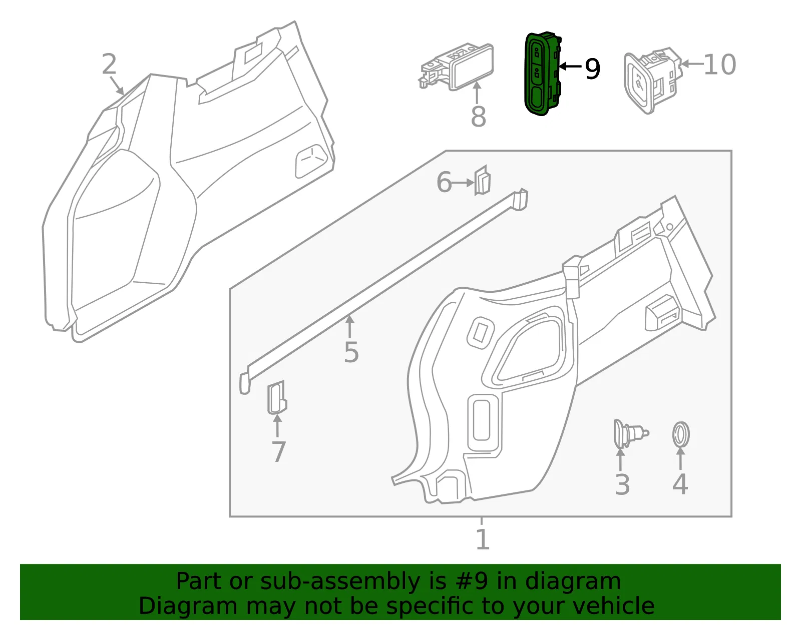 Seat Switch - Volvo (31394150) - view 2