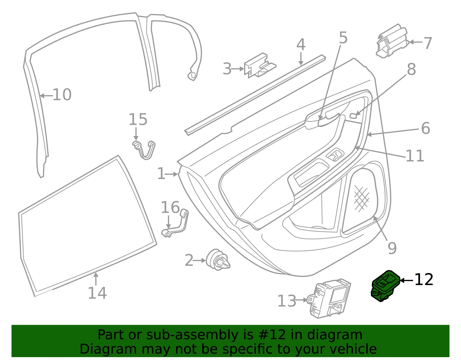 Window Switch - Volvo (31394841) - view 2
