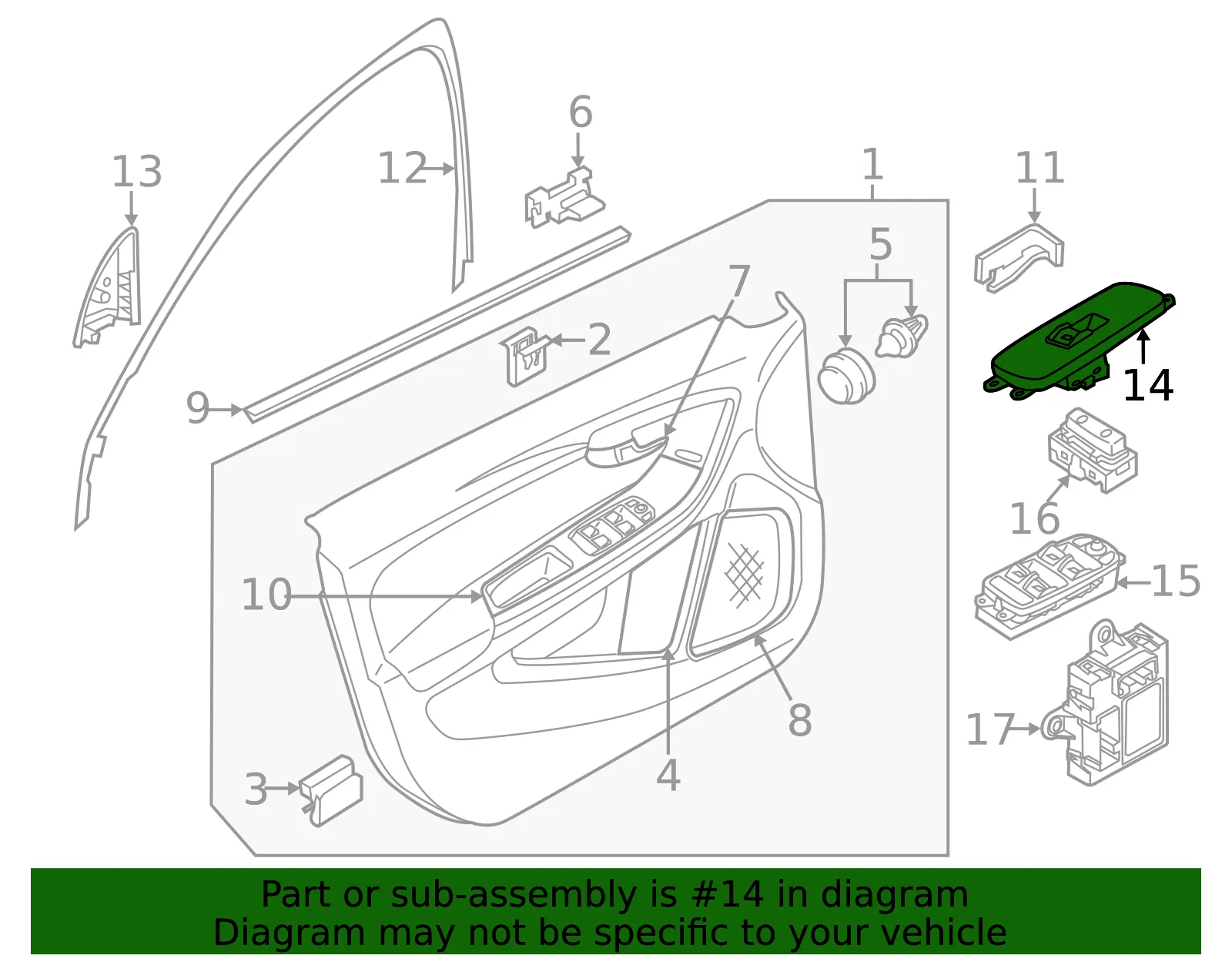 Window Switch - Volvo (31394850) - view 3