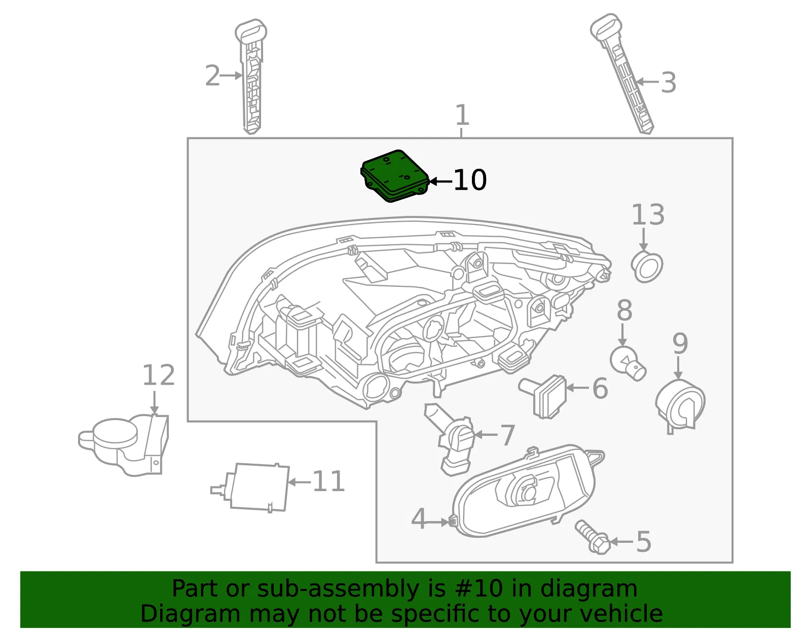 Headlight Control Module - Volvo (31395908) - view 2