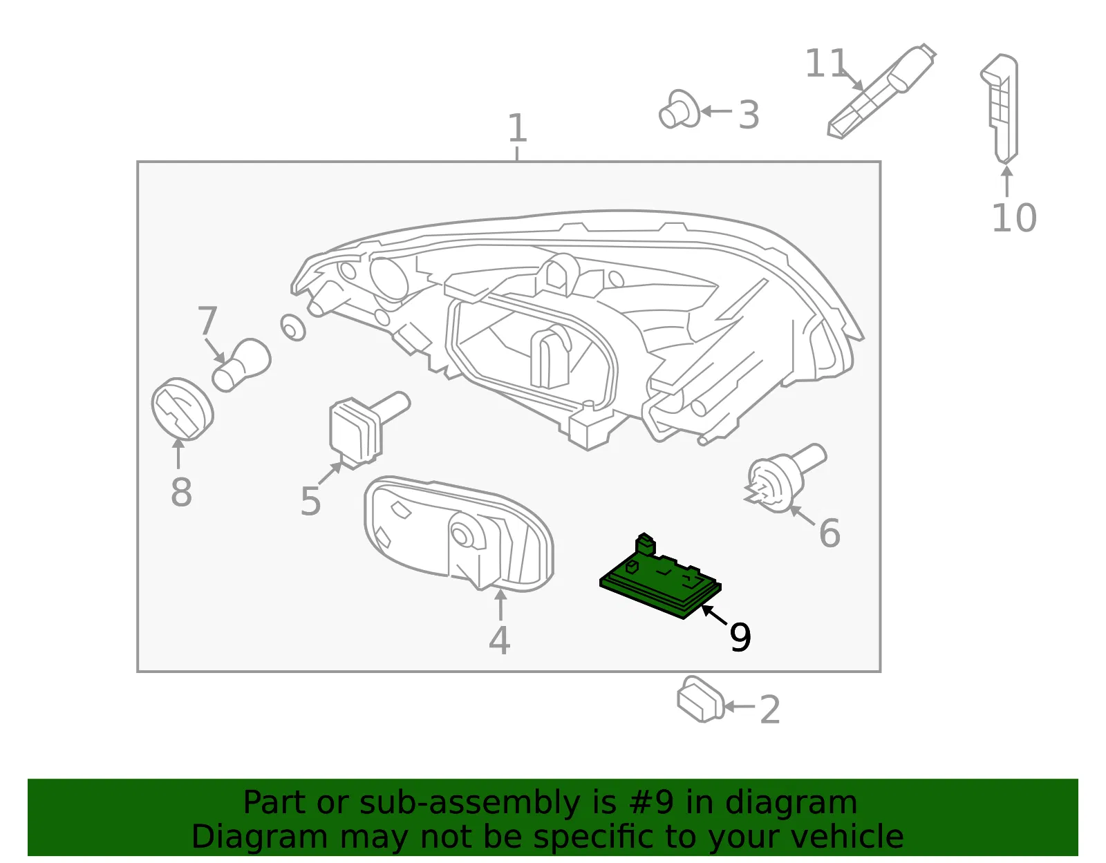 Headlight Control Module - Volvo (31395909) - view 2