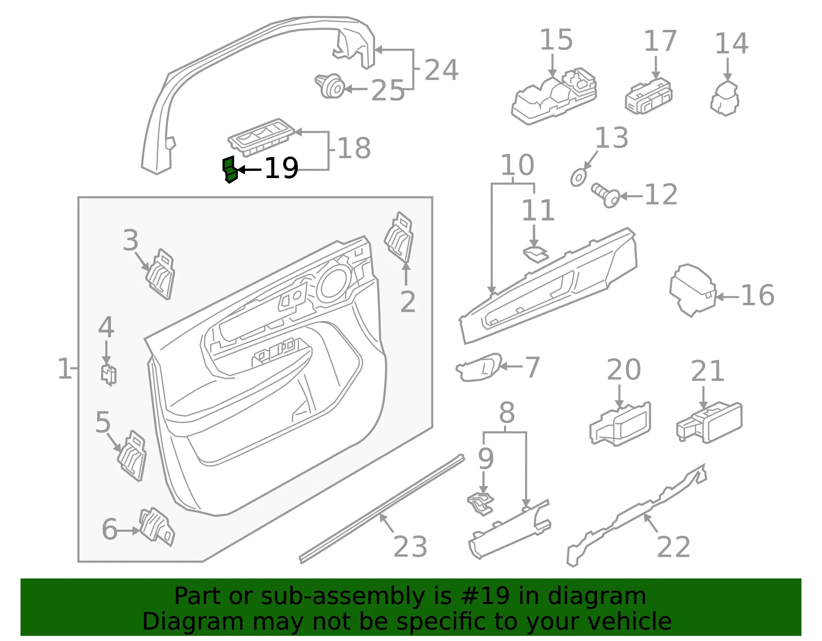 Switch Panel Retainer - Volvo (31407466) - view 2