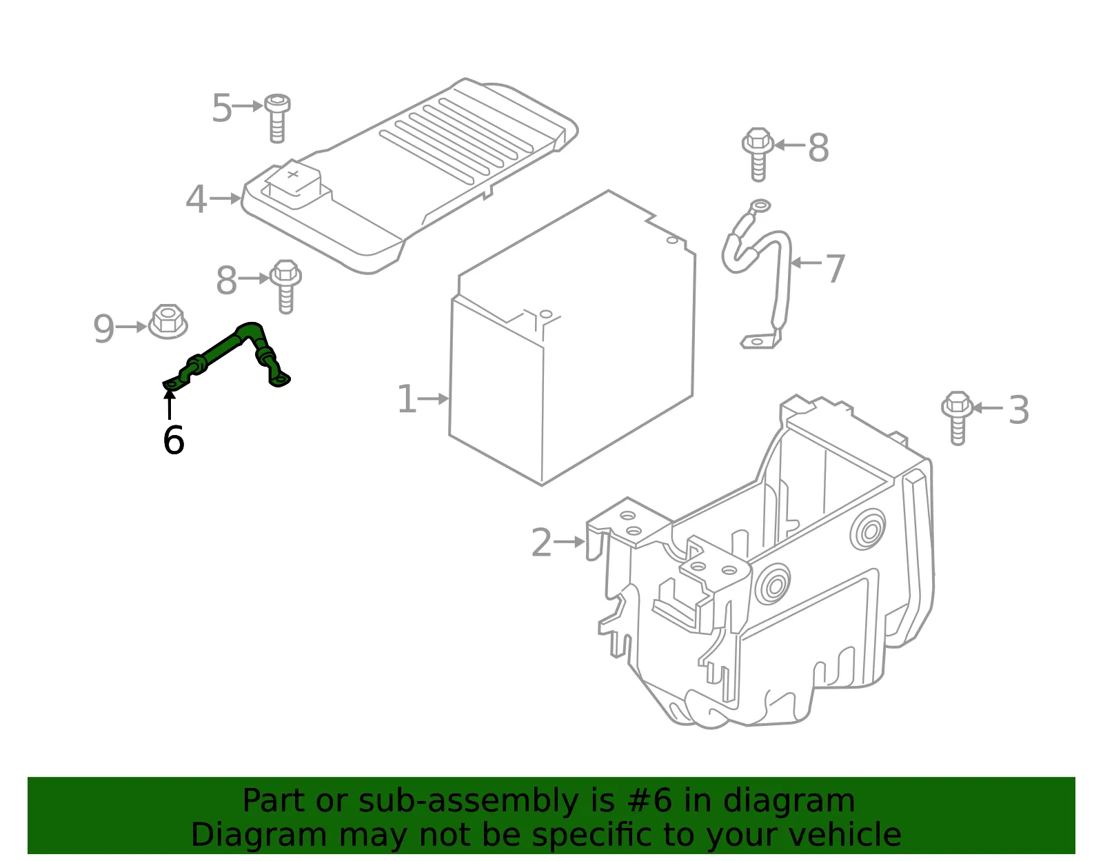 Battery Cable - Volvo (31415563) - view 2