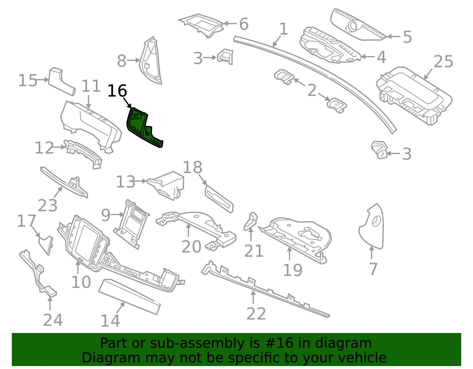 Switch Panel - Volvo (31417395) - view 2