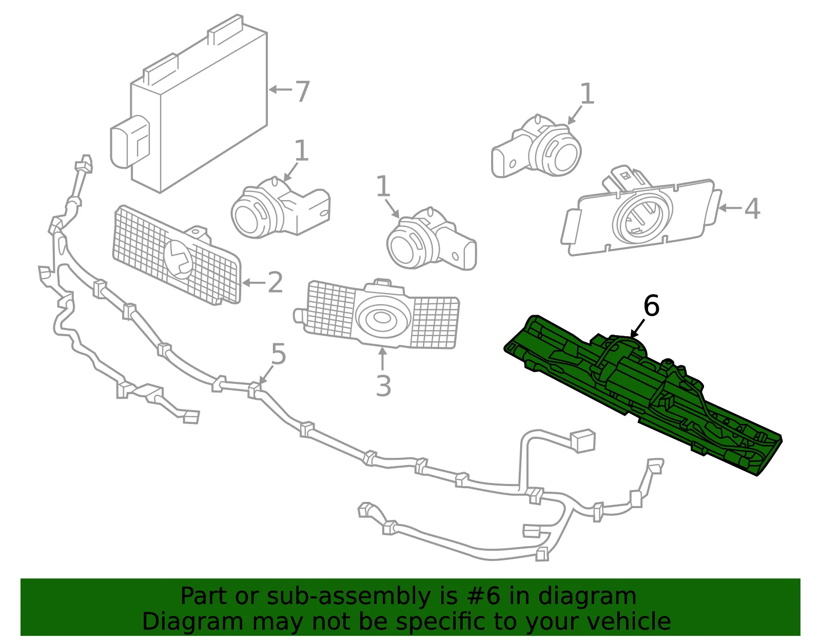 Lift-Gate Object Sensor - Volvo (31419502) - view 3