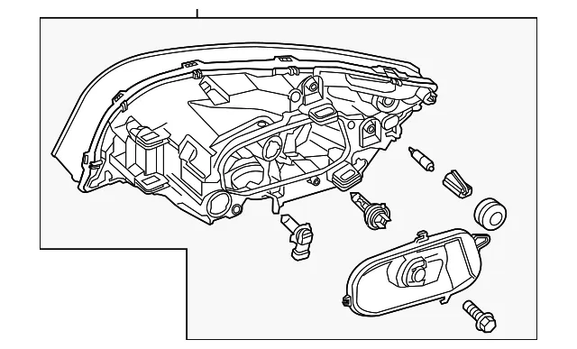 Headlight Assembly - Volvo (31420677) - view 2