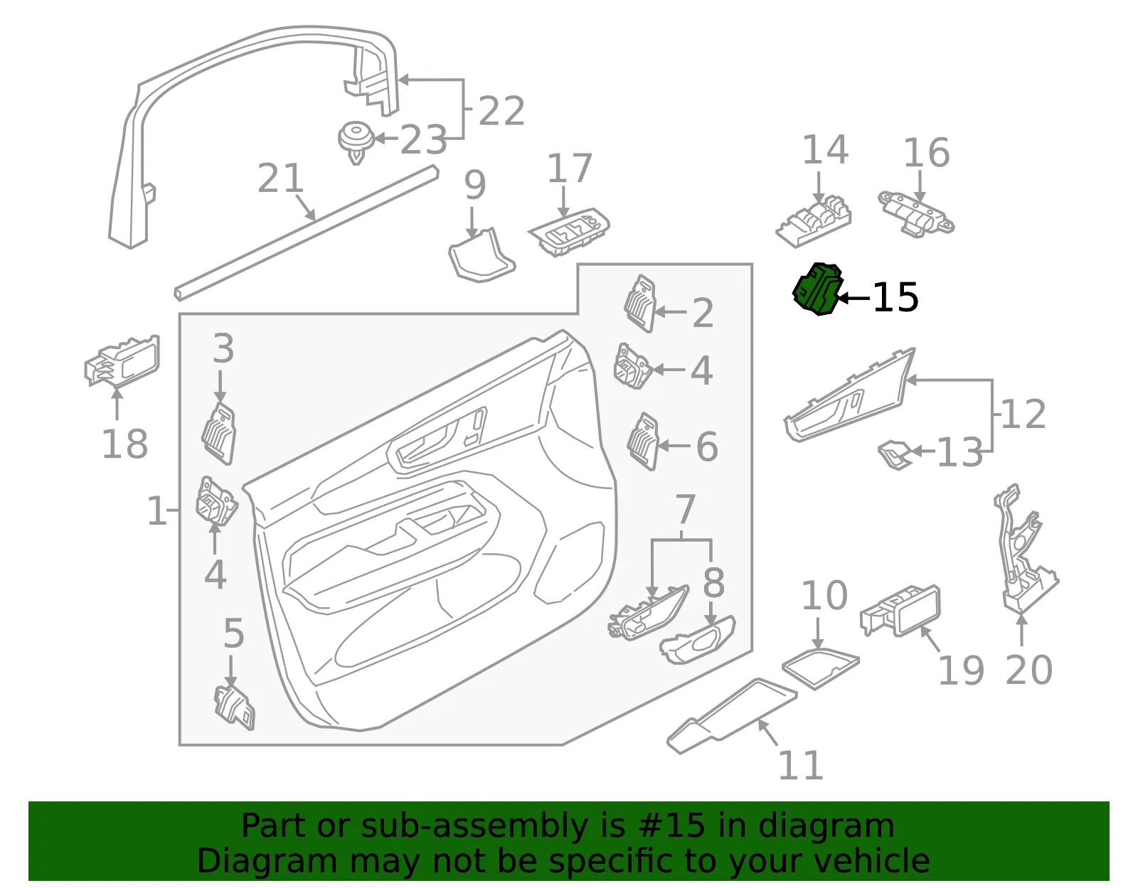 Lock Switch - Volvo (31433410) - view 2