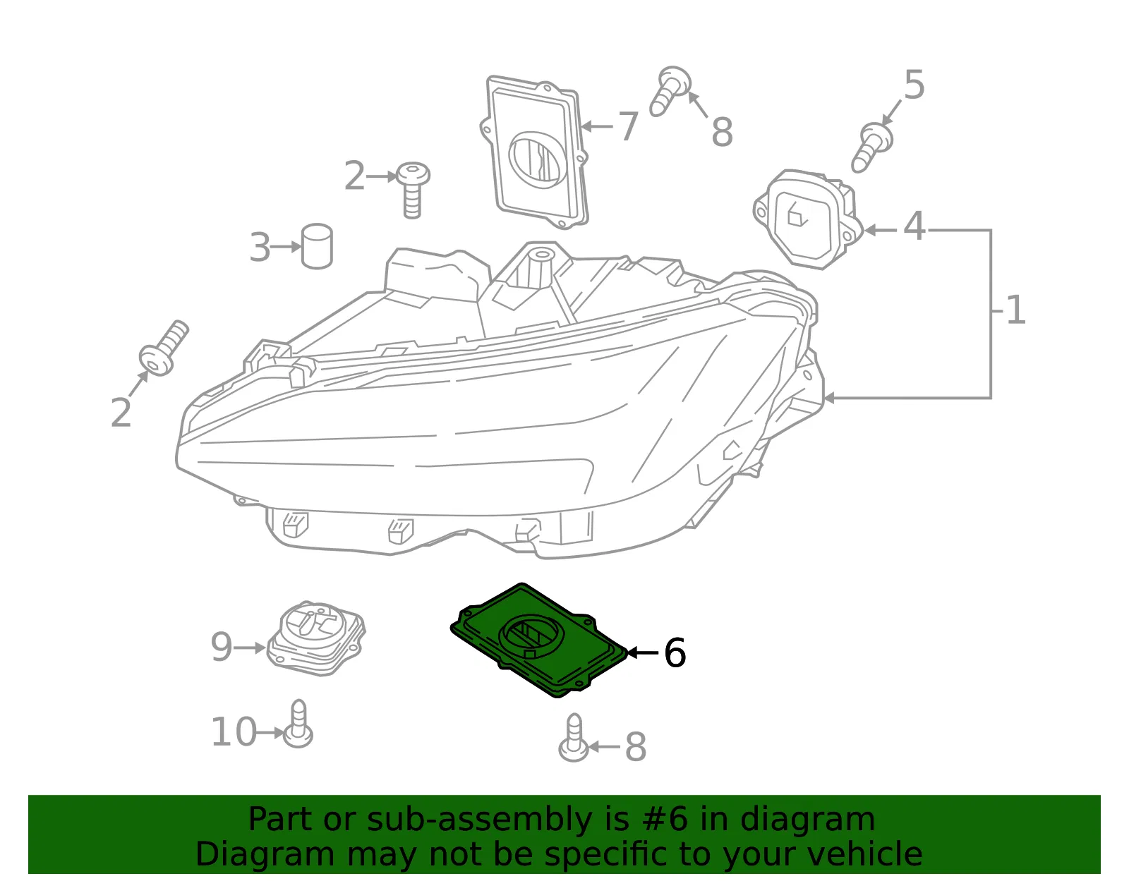 Hid Headlamp Components - Volvo (31434776) - view 2