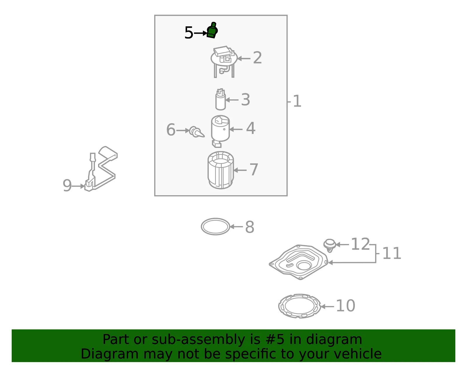 Pressure Sensor - Kia (31435-L1100) - view 2
