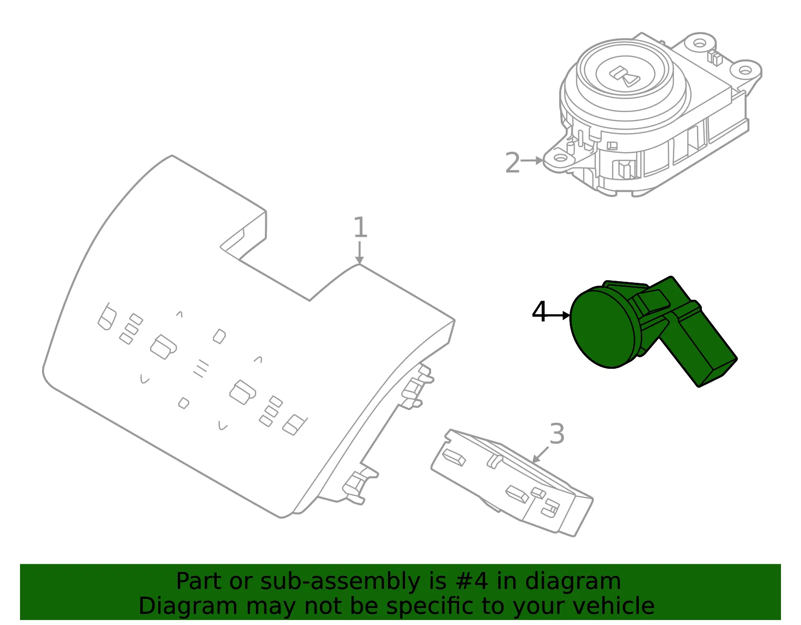 Temp Sensor - Volvo (31443448) - view 2