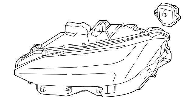 Composite Headlamp - Driver's Side (LH) - Volvo (31446504)