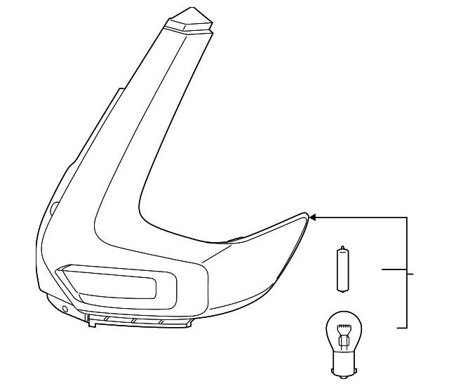 Tail Lamp - Driver's Side (LH) - Volvo (31446790)