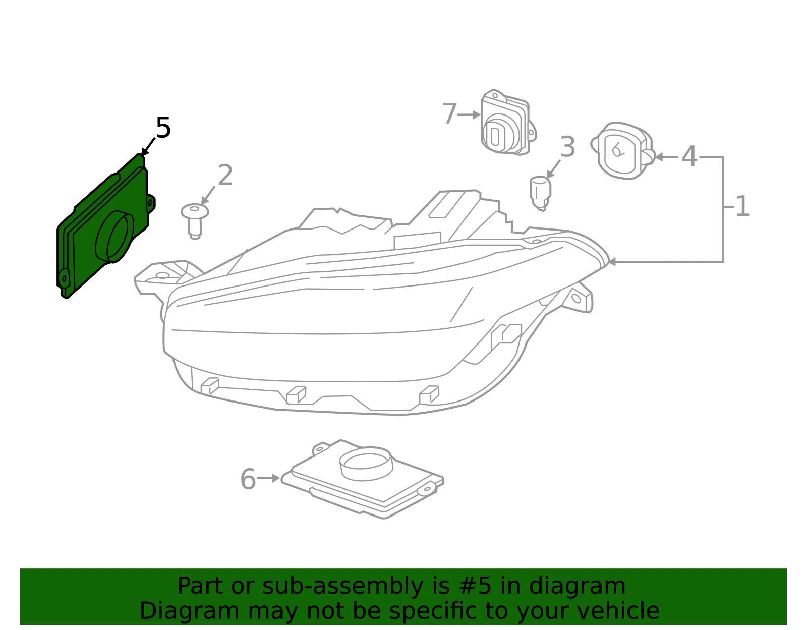 Headlight Control Module - Volvo (31446805) - view 3