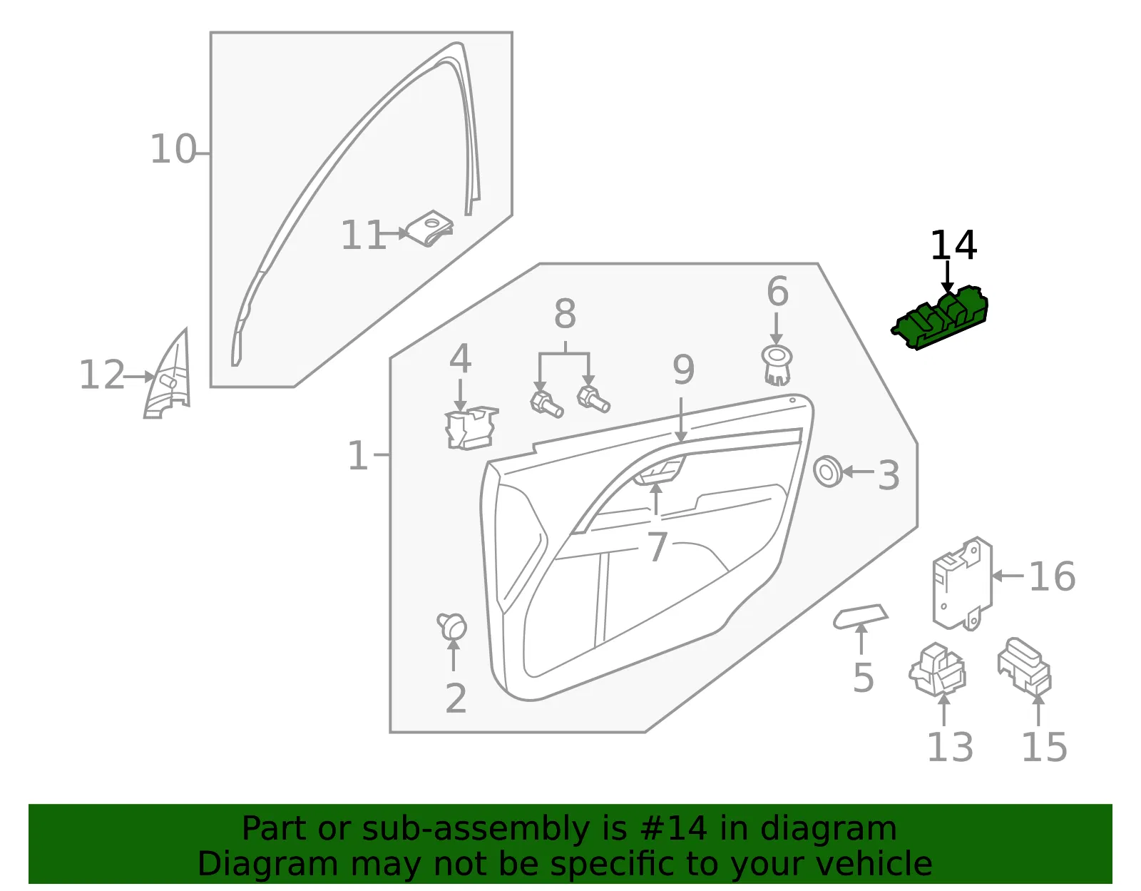 Window Switch - Volvo (31453233) - view 2