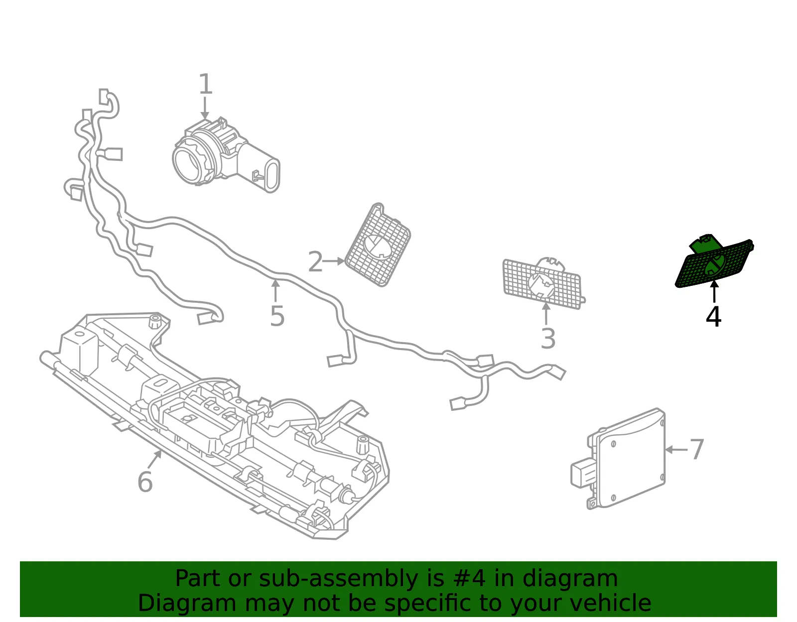 Park Sensor Bracket - Passenger Side (RH) - Volvo (31455176) - view 3