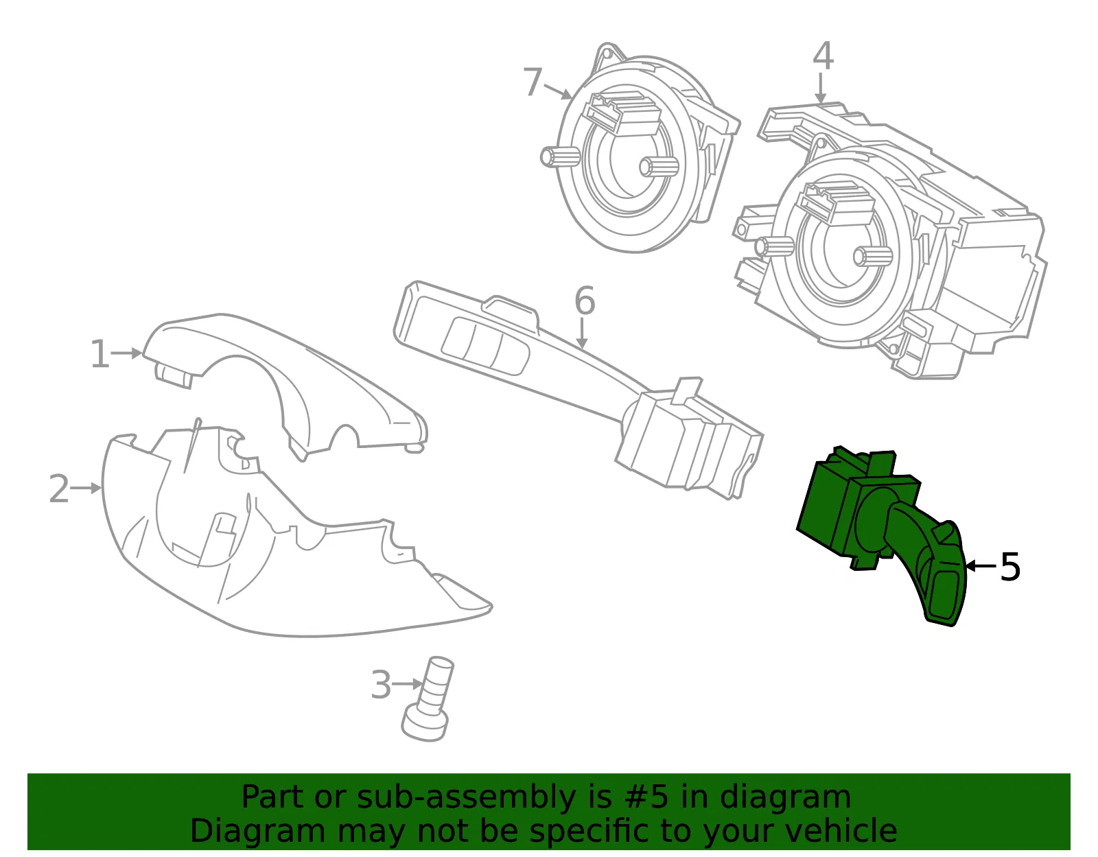 Wiper Switch - Volvo (31456037) - view 2