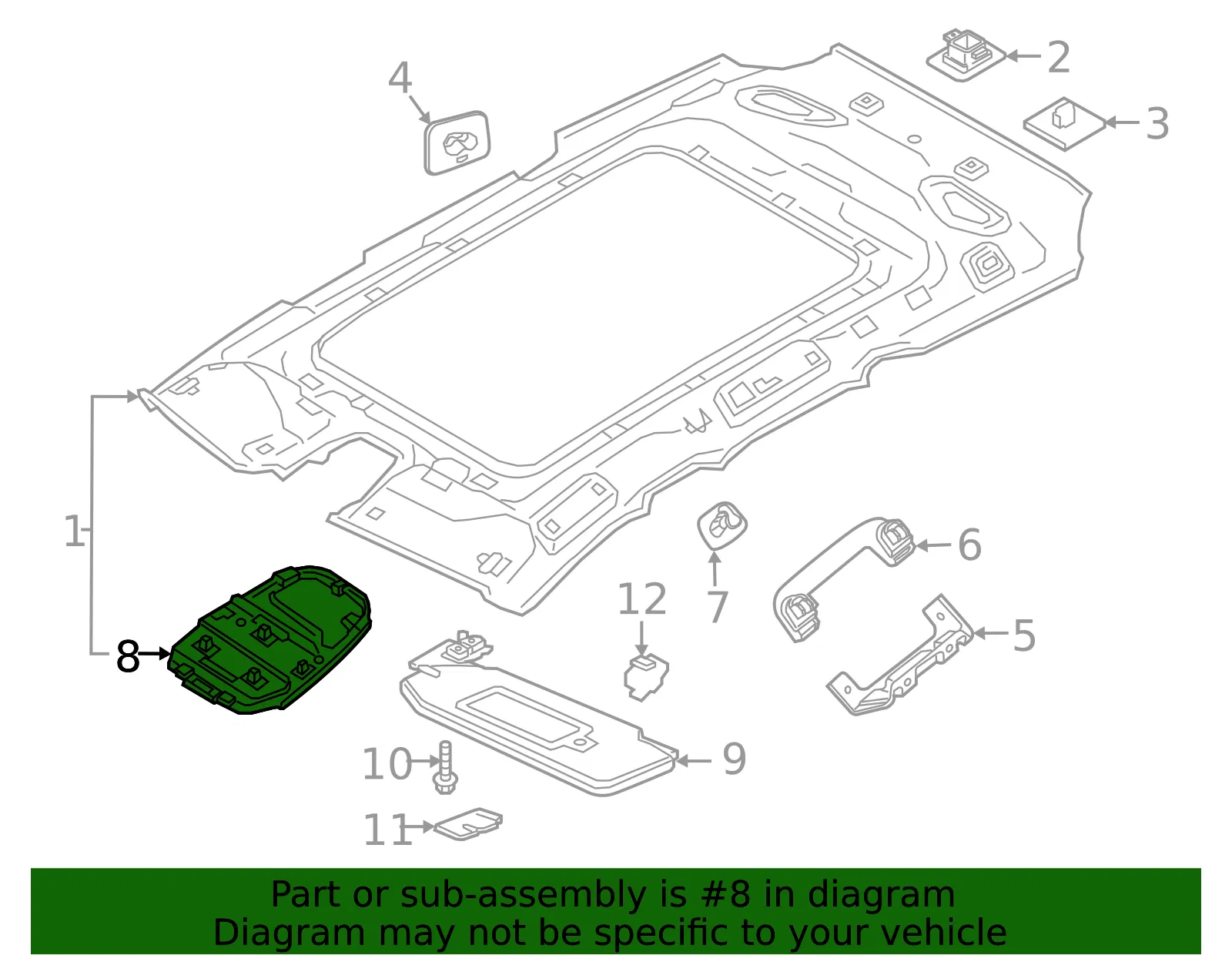 Reading Light Bracket - Volvo (31457803) - view 2
