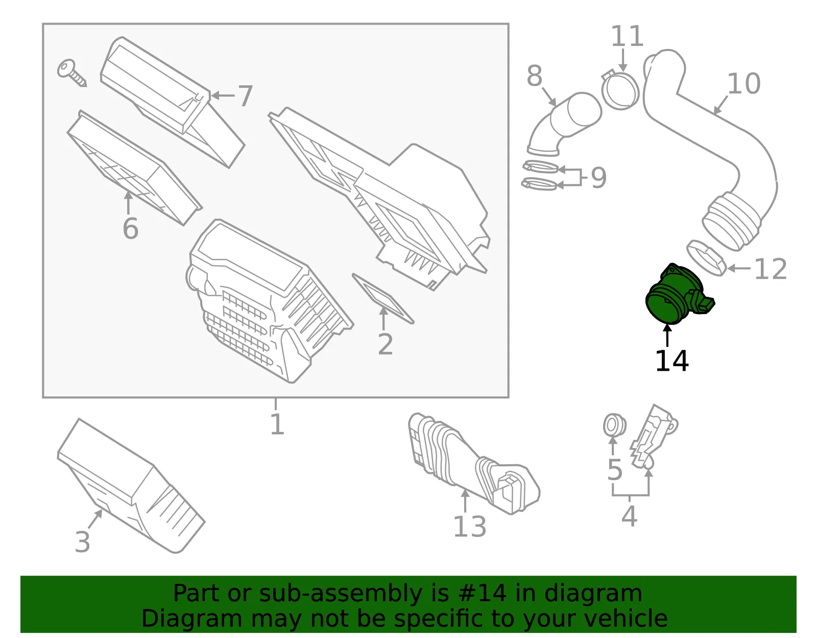 Mass Air Flow Sensor - Volvo (31459404) - view 3