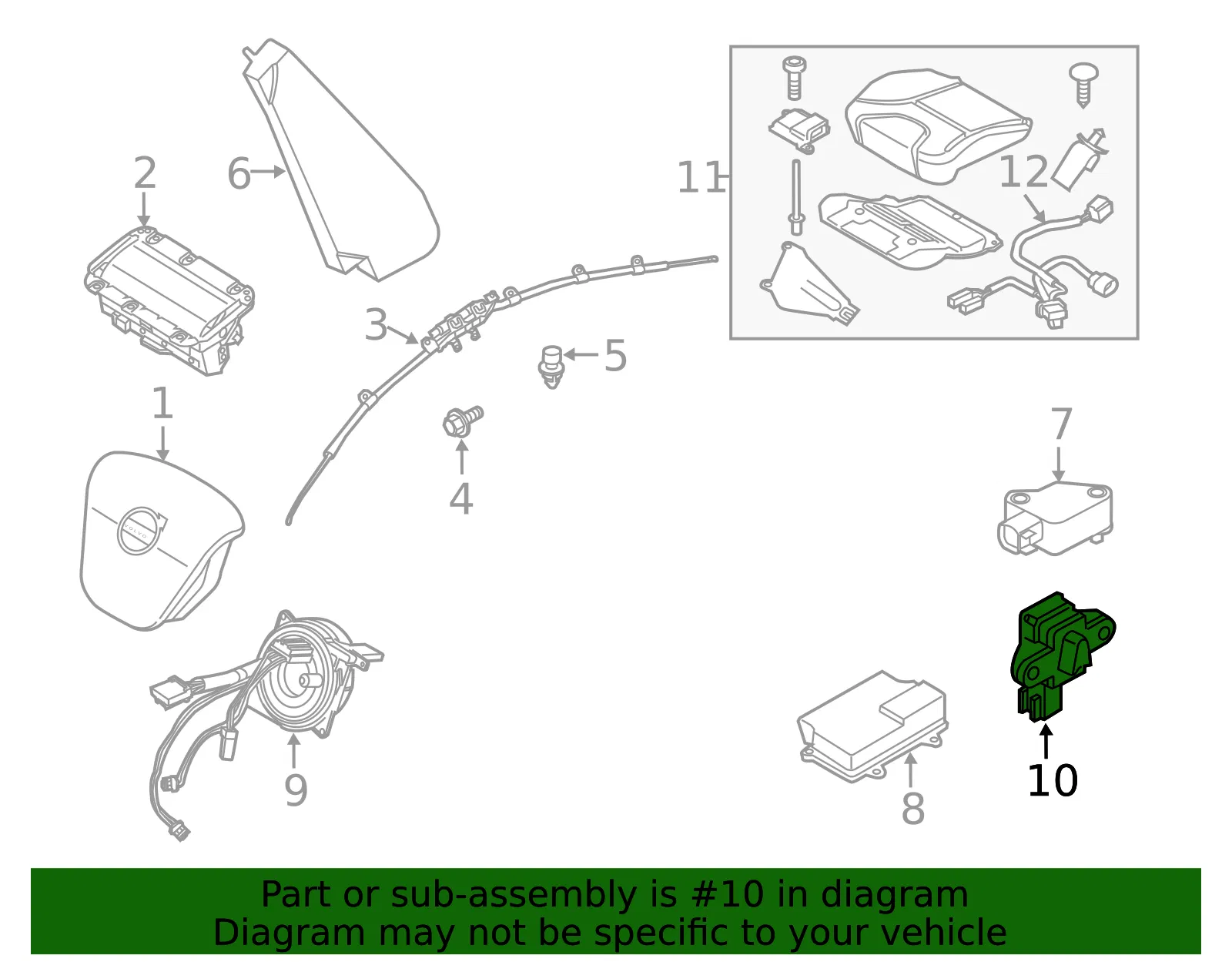 Pressure Sensor - Volvo (31476970) - view 2