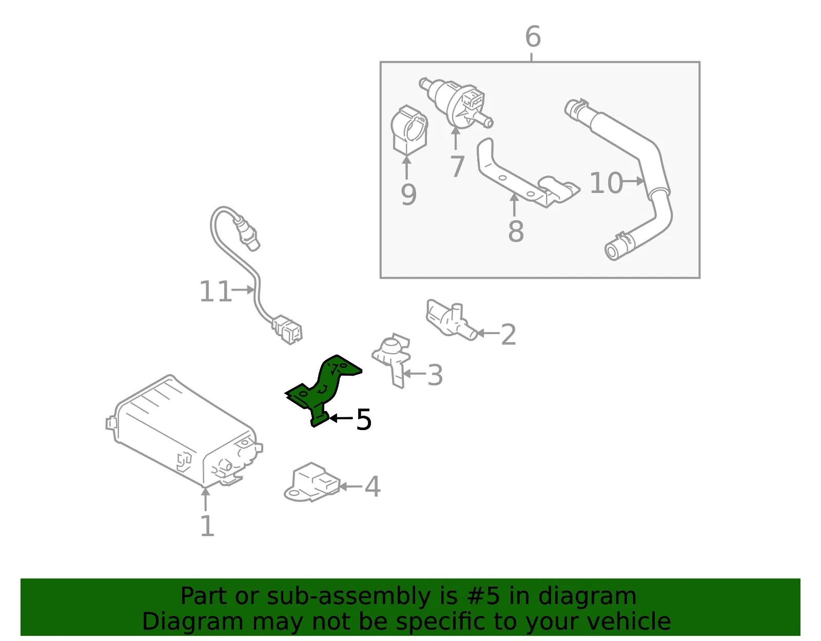 Pressure Sensor Bracket - Kia (31487-1G500) - view 2