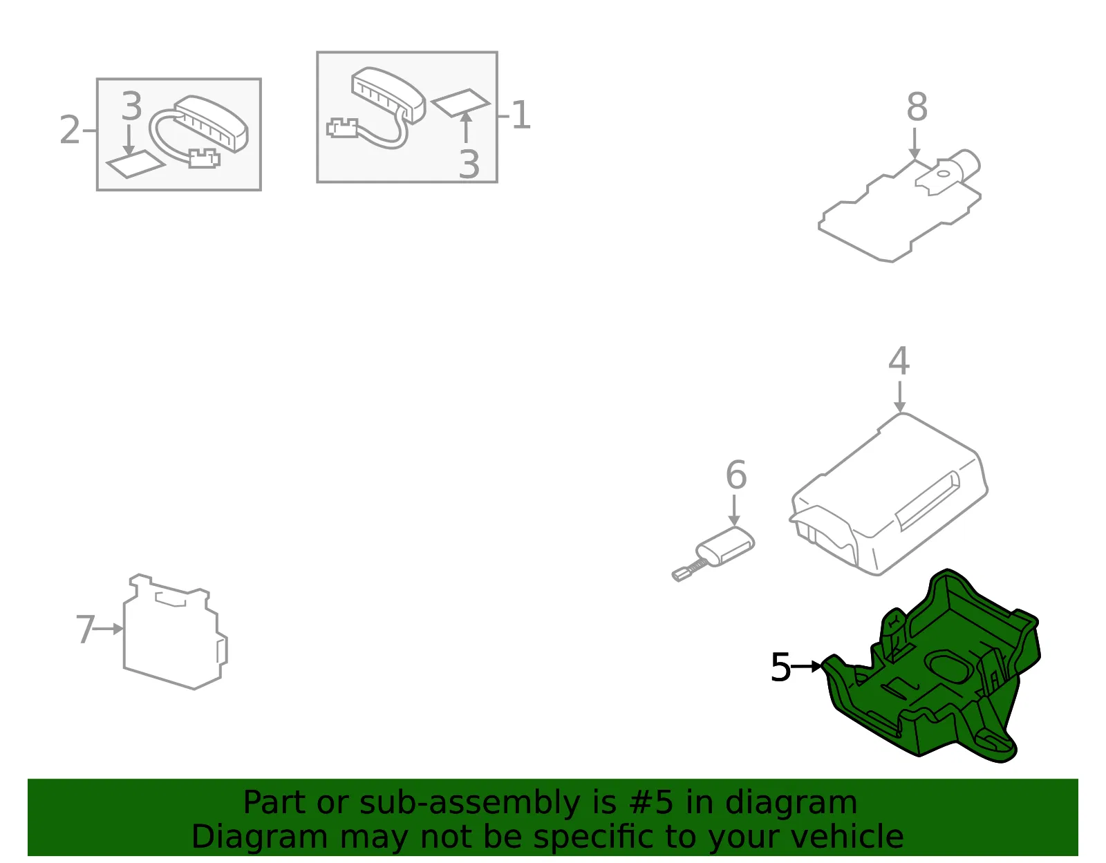 Mobile Phone Control Module Bracket - Volvo (31489412) - view 2