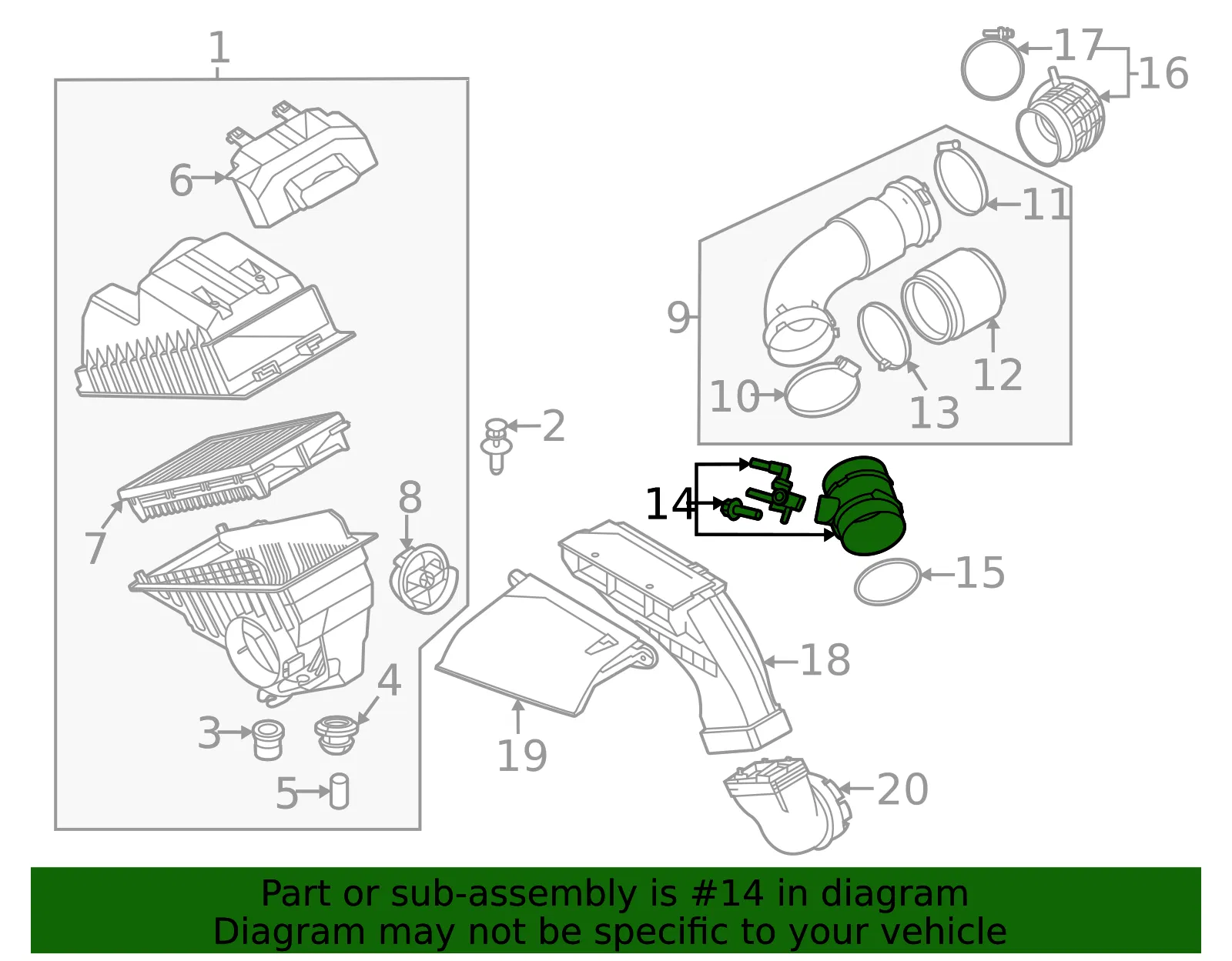 Air Mass Sensor - Kia (31600-L1000) - view 2