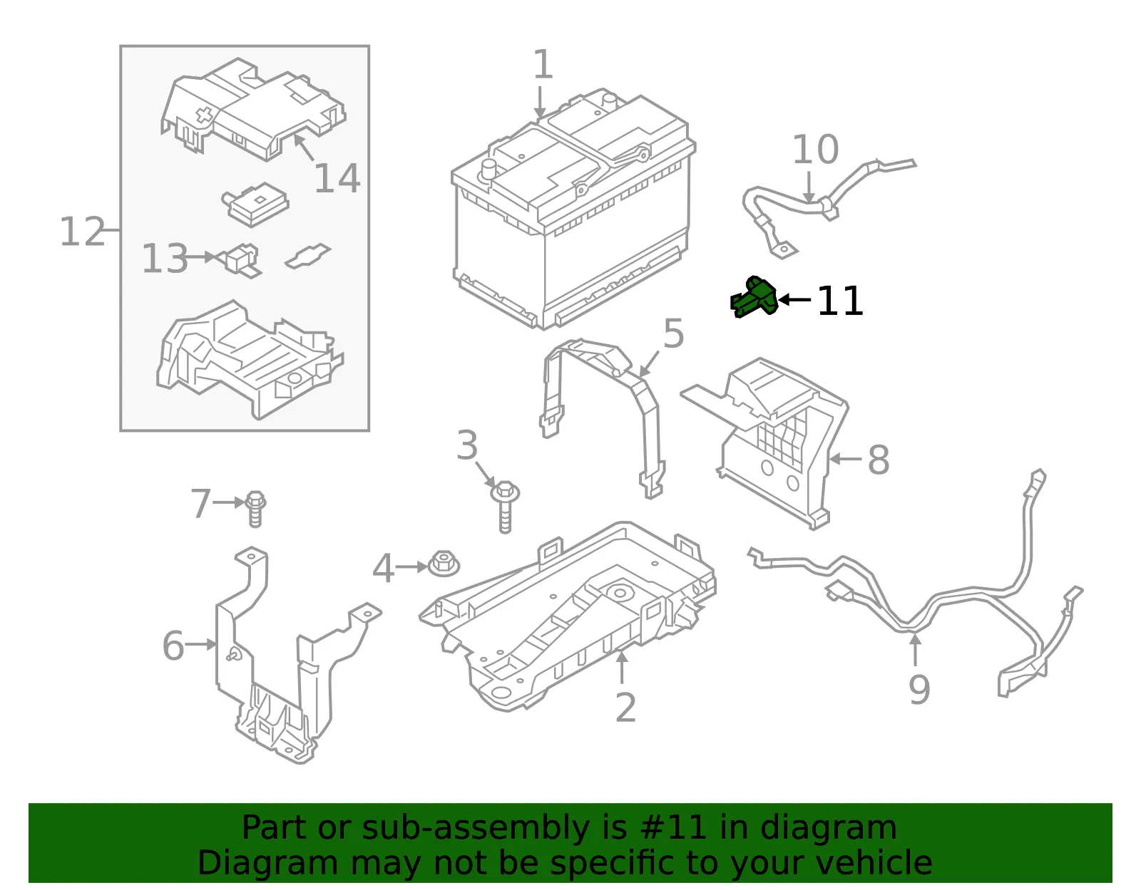 Battery Current Sensor - Volvo (31652688) - view 2