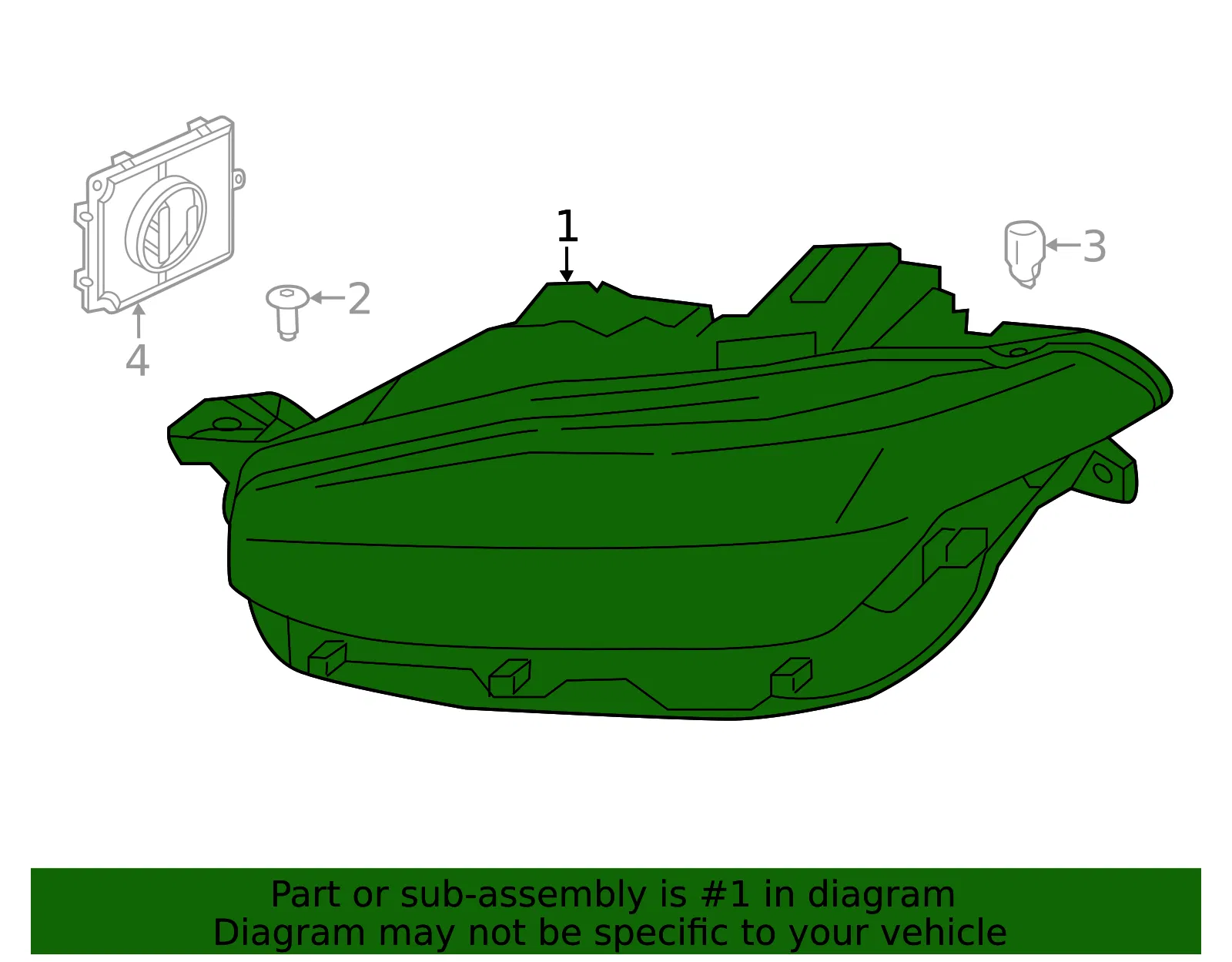 Headlamp Assembly - Volvo (31655721) - view 2