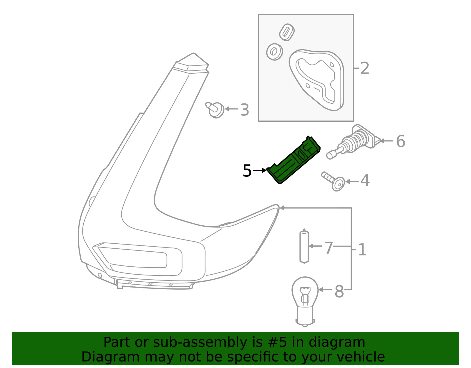 Tail Light Bracket - Volvo (31656841) - view 2
