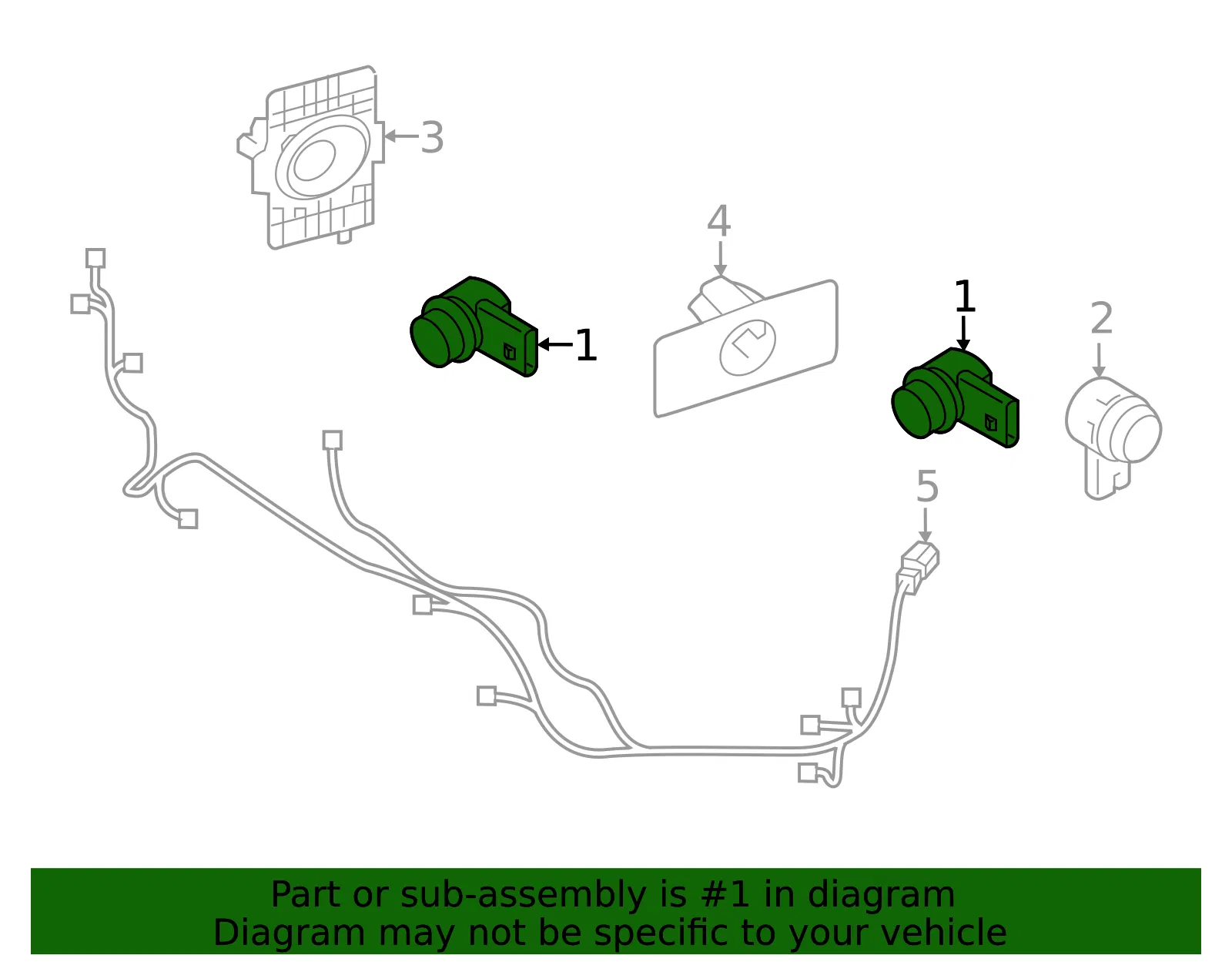 Parking Aid Sensor - Volvo (31680310) - view 2