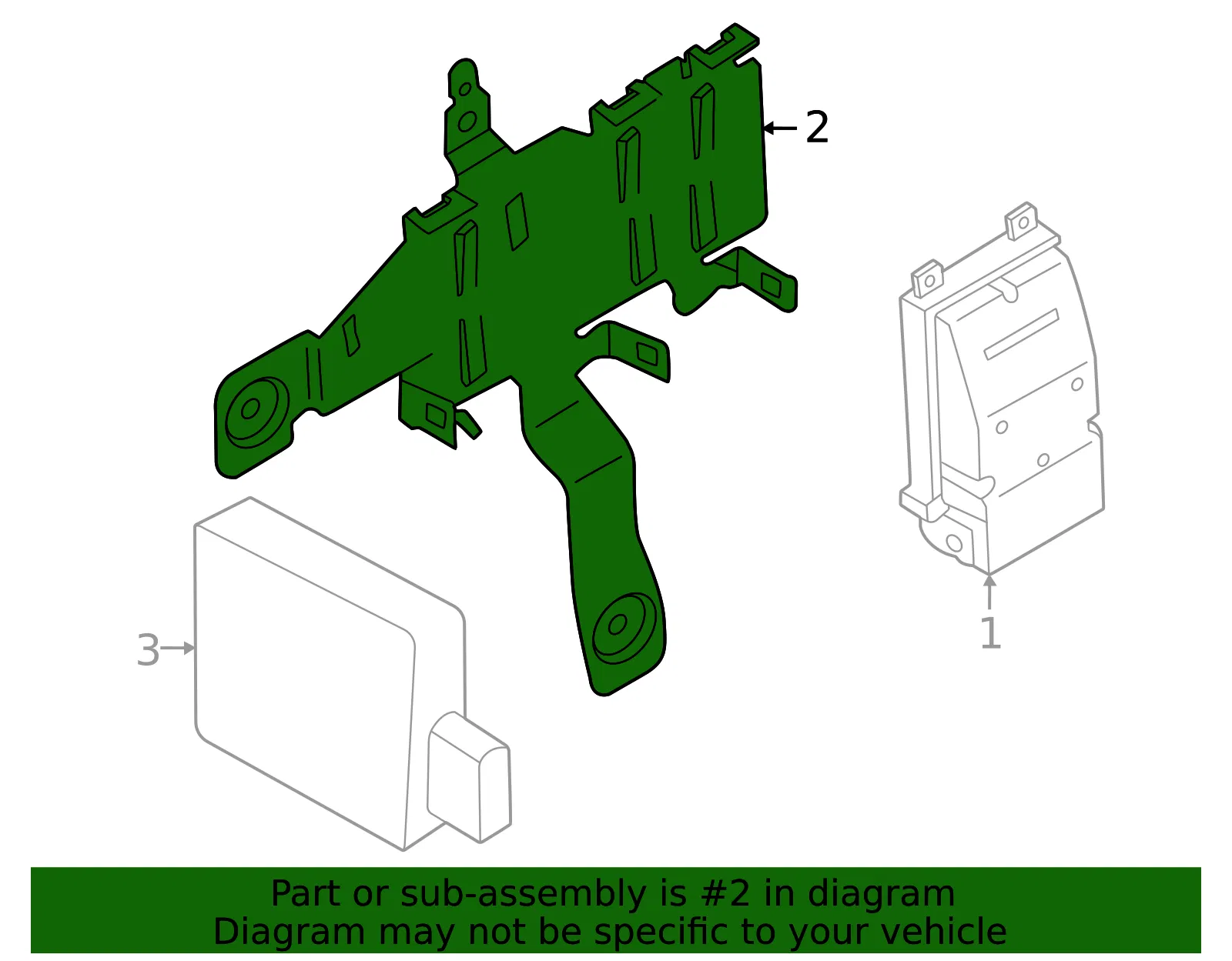 Control Module Bracket - Volvo (31680831) - view 2