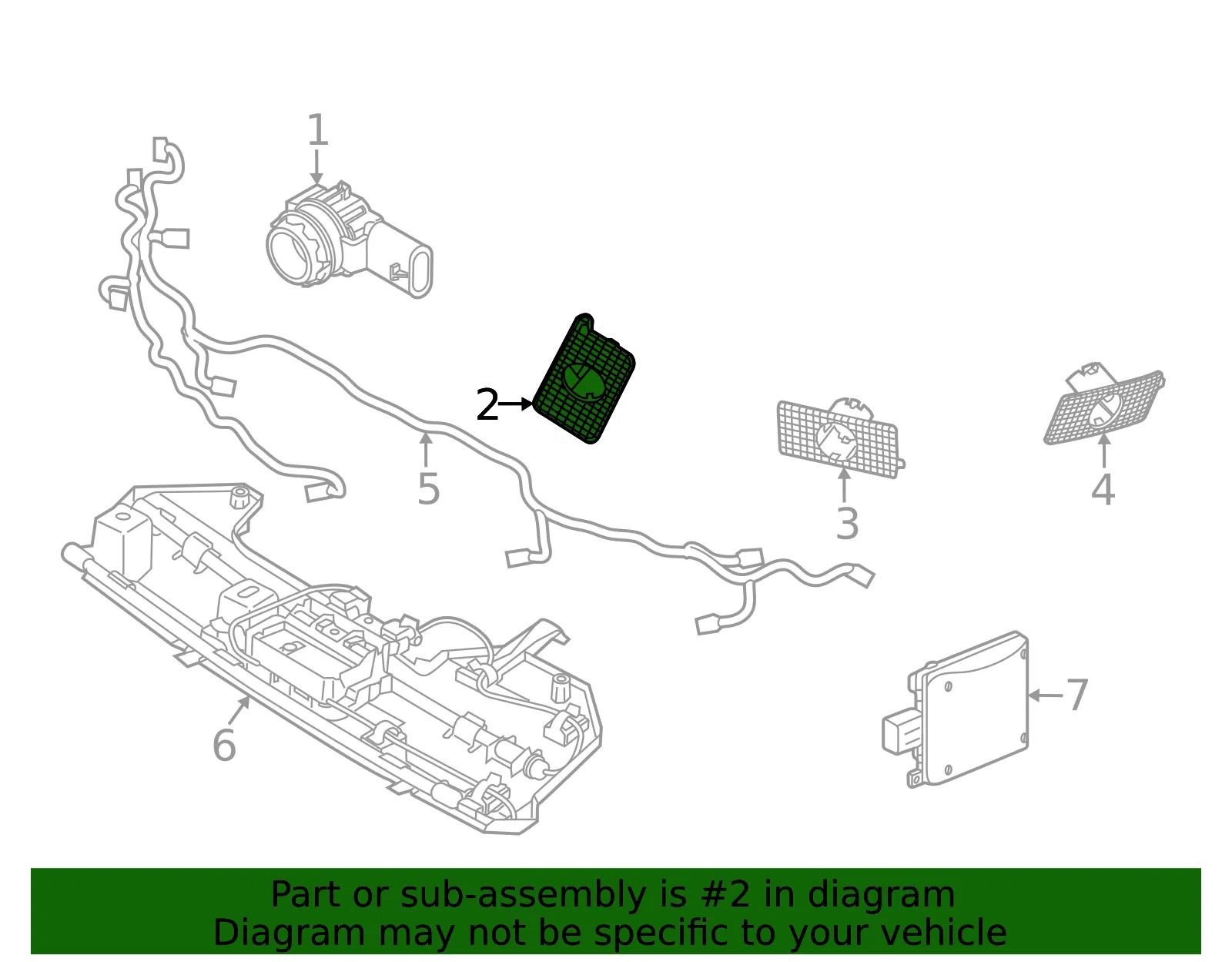 Parking Aid Sensor Bracket - Volvo (31690946) - view 2
